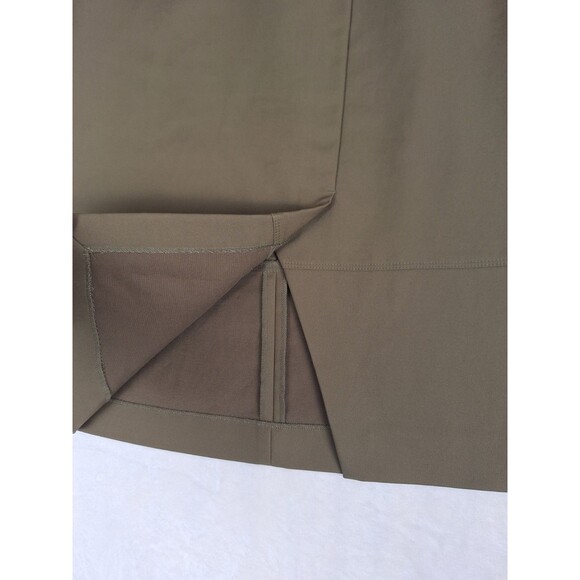 Halogen Skirt sz 6 Green Straight Pencil Knee Stretch Career Church Slim Pockets - Picture 2 of 11